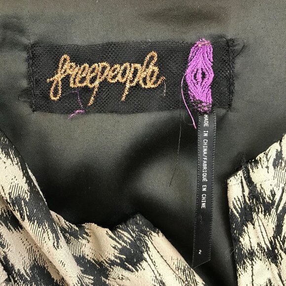 FREE PEOPLE CHRISSY ANIMAL PRINT MINI DRESS SIZE 2 - Picture 13 of 14